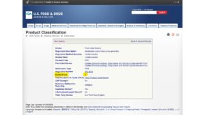 FDA medical device database