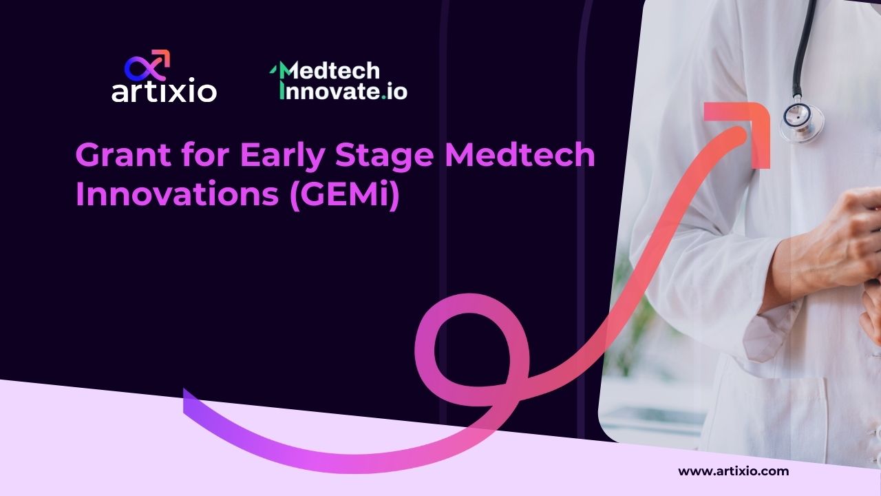Artixio Announces Grant for Early Stage Medtech Innovators as Part of MedTech InnovateIO Initiative